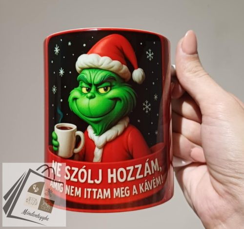 Grinch 3D hatású bögre