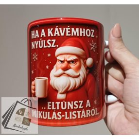 Mikulás 3D hatású kv bögre