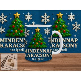 Mindennnap Karácsony 3D hatású bögre
