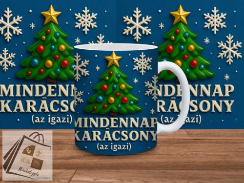 Mindennnap Karácsony 3D hatású bögre