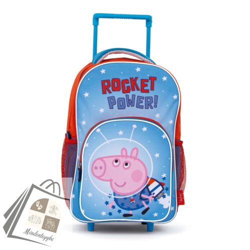Peppa malac Rocket gurulós ovis hátizsák, táska 36 cm