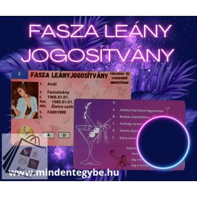 fasza leány jogosítvány vicces ajándék