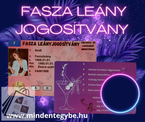 fasza leány jogosítvány vicces ajándék
