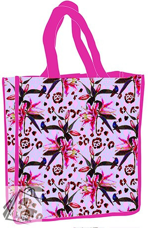 Virág Purple shopping bag 34 cm