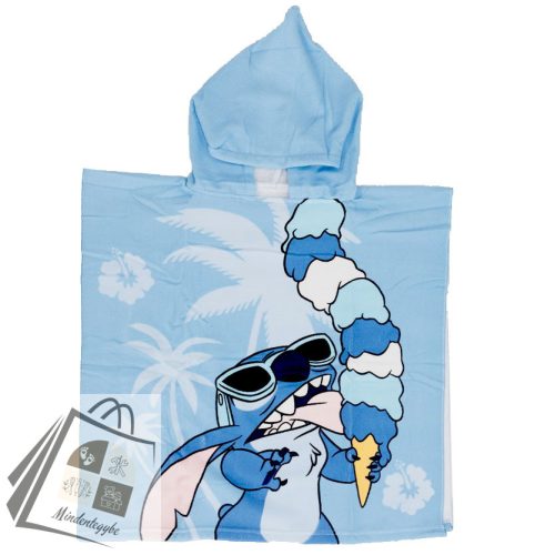 Disney Lilo és Stitch, A csillagkutya Ice Cream strand törölköző poncsó 55x110 cm (Fast Dry)