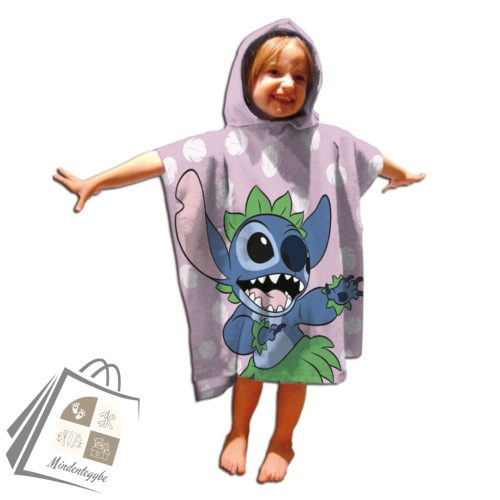 Disney Lilo és Stitch, A csillagkutya Hula Dancing strand törölköző poncsó 55x110 cm (Fast Dry)