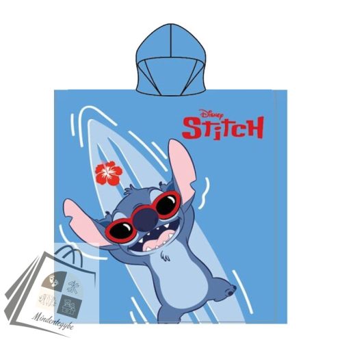 Disney Lilo és Stitch, A csillagkutya Lazy Lagoon strand törölköző poncsó 55x110 cm (Fast Dry)