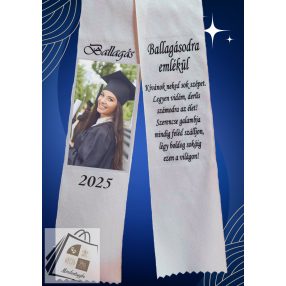 egyedi fényképes ballagási szalag