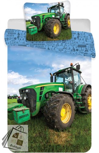 Traktor Green gyerek, ovis ágyneműhuzat 100×140cm, 40×45 cm