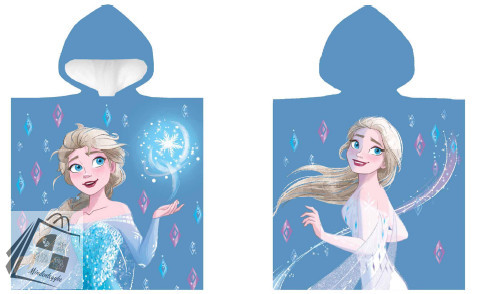 Disney Jégvarázs Snow strand törölköző poncsó 50x100 cm