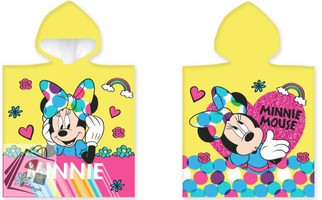 Disney Minnie Yellow strand törölköző poncsó 50x100 cm
