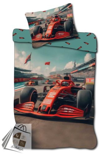 Forma 1 Race gyerek, ovis ágyneműhuzat 100×135cm, 40×60 cm