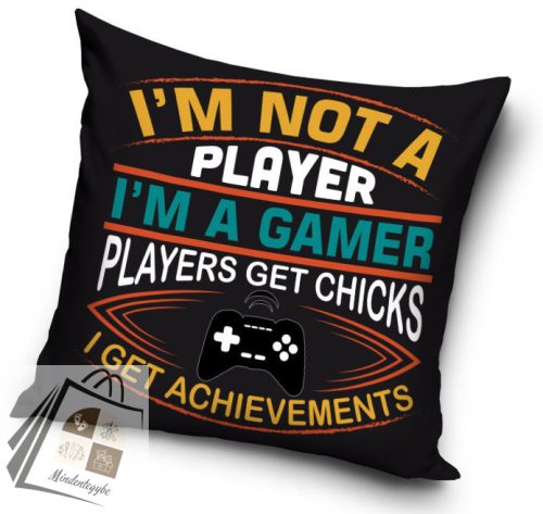 Gamer Achievements párnahuzat 40x40 cm