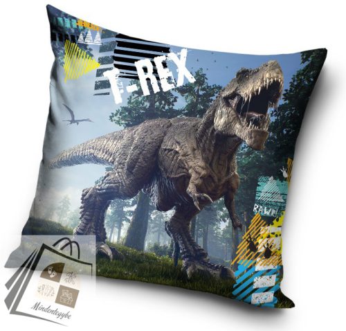 Dinoszaurusz T-Rex Rawr párnahuzat 40x40 cm