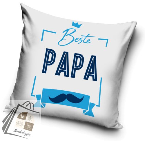 Beste Papa Mustache párnahuzat 40x40 cm