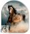 Lovas Wild Stallion formapárna, díszpárna 37x33 cm