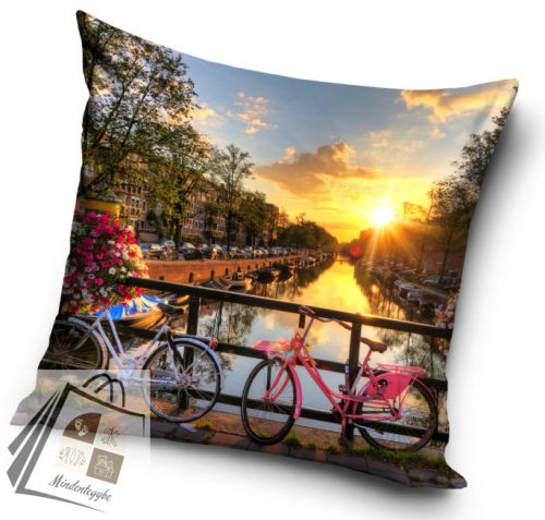 Amsterdam Bicycle párnahuzat 40x40 cm