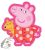 Peppa malac Sleep formapárna, díszpárna 31x34 cm