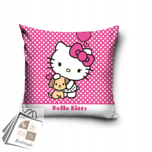 Hello Kitty Puppy párnahuzat 40x40 cm Velúr