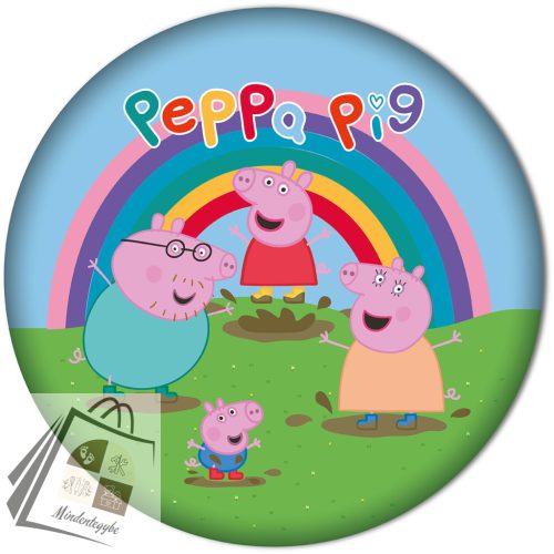 Peppa malac Rainbow formapárna, díszpárna 40 cm Velúr