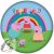 Peppa malac Rainbow formapárna, díszpárna 40 cm Velúr