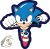 Sonic a sündisznó Run formapárna, díszpárna 40x40 cm Velúr
