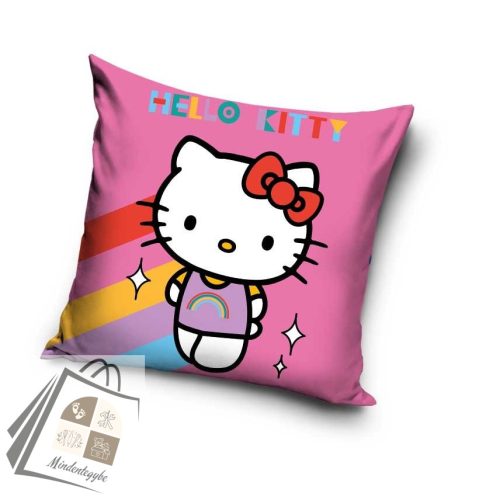 Hello Kitty Rainbow párna, díszpárna 40x40 cm Velúr