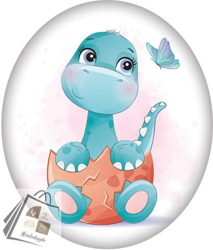 Dinoszaurusz Egg formapárna, díszpárna 37x34 cm Velúr