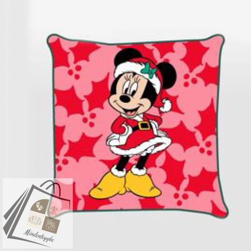 Disney Minnie Holly Karácsony párnahuzat 40x40 cm Velúr