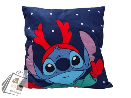 Disney Lilo és Stitch, A csillagkutya Antler Karácsony párnahuzat 40x40 cm Velúr