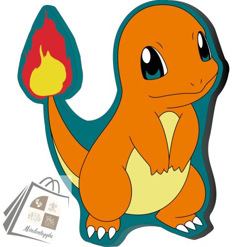 Pokémon Charmander Flame formapárna, díszpárna 39x32 cm Velúr