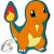 Pokémon Charmander Flame formapárna, díszpárna 39x32 cm Velúr