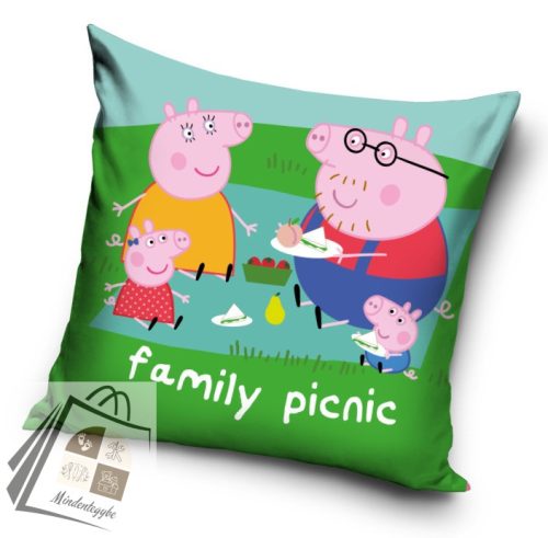 Peppa malac Picnic párnahuzat 40x40 cm Velúr