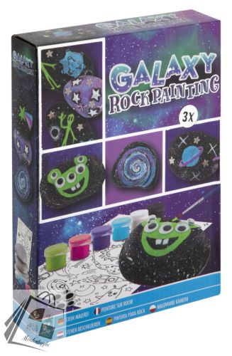 Színes Galaxy kavicsfestő készlet matricával
