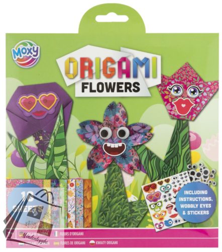 Színes Flowers origami virágok kiegészítőkkel