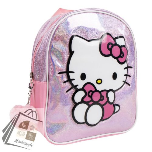 Hello Kitty hologrammos hátizsák, táska 23 cm