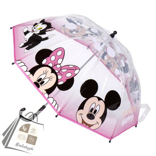 Disney Minnie Make Me Happy gyerek átlátszó esernyő Ø71 cm