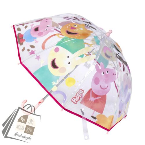 Peppa malac Buddies gyerek átlátszó esernyő Ø71 cm