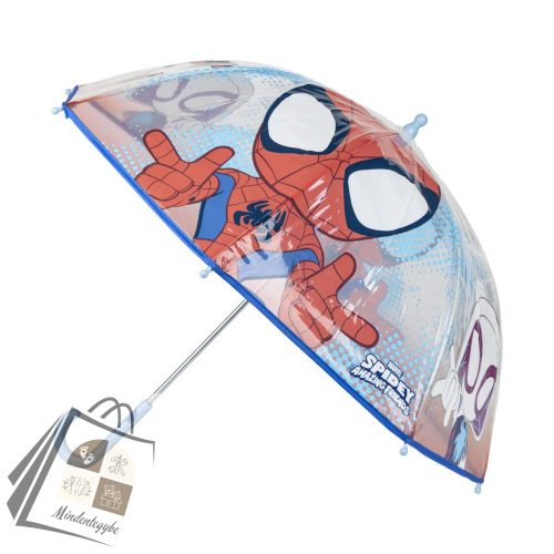 Pókember Spidey gyerek átlátszó esernyő Ø74 cm