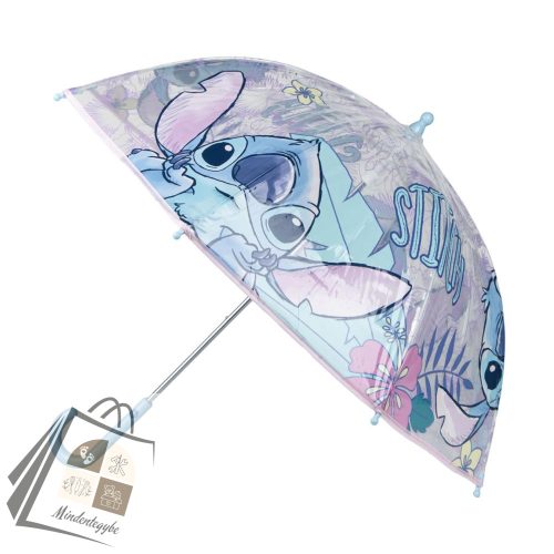 Disney Lilo és Stitch, A csillagkutya Hibiscus gyerek átlátszó esernyő Ø71 cm