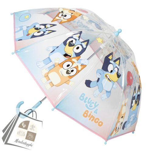 Bluey Bingo gyerek átlátszó esernyő Ø71 cm
