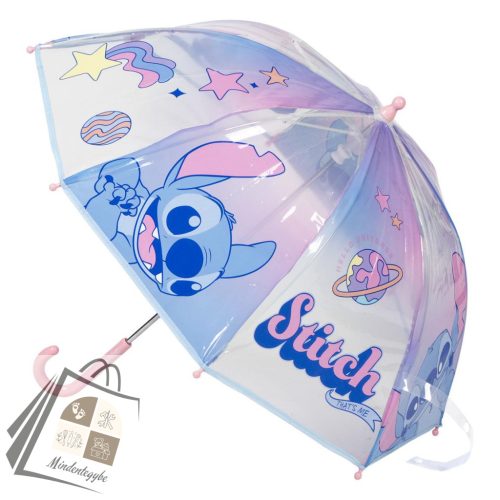 Disney Lilo és Stitch, A csillagkutya Universe gyerek átlátszó esernyő Ø71 cm