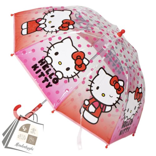 Hello Kitty Dots gyerek átlátszó esernyő Ø71 cm