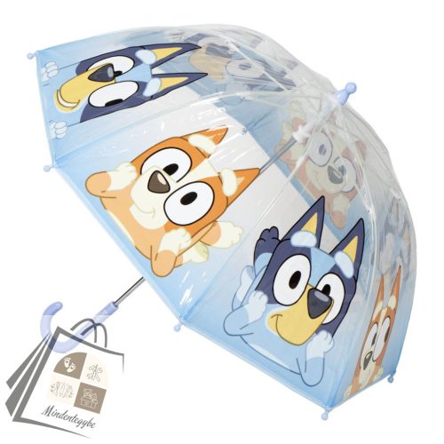 Bluey Puddle gyerek átlátszó esernyő Ø71 cm