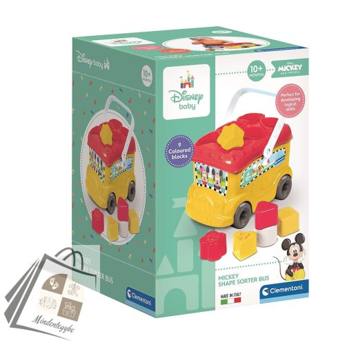 Disney Mickey Yellow formaválogató busz Clementoni