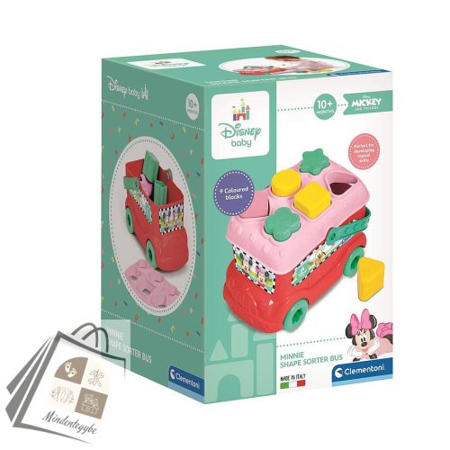 Disney Minnie Red formaválogató busz Clementoni