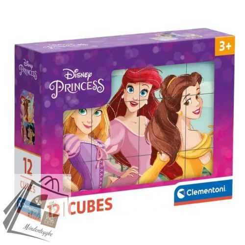 Disney Hercegnők Happy Space mesekocka 12 db-os Clementoni