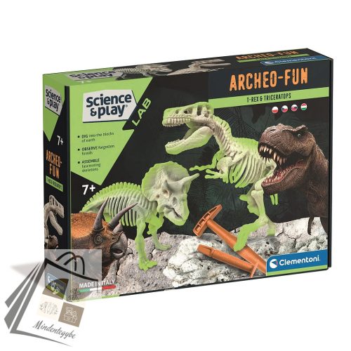Világító dinoszaurusz Archeo Fun régészeti készlet Clementoni