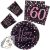 Happy Birthday Pink 60 party szett 32 db-os 23 cm-es tányérral