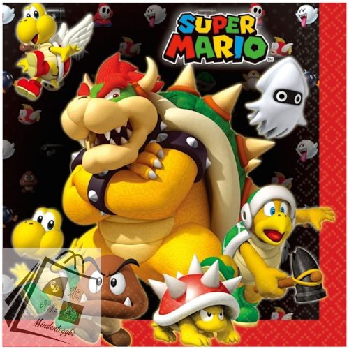 Super Mario Mushroom World szalvéta 20 db-os 33x33 cm
